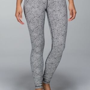 lululemon athletica Black and White Patterned Leggings